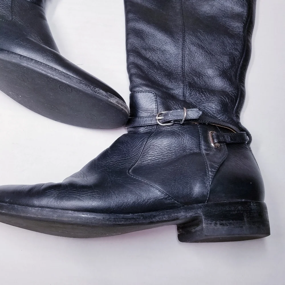 Balenciaga | Leather Knee High‎ Riding Boots size 39 , Black